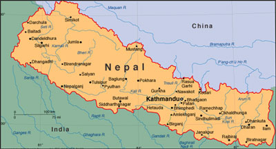 Nepal Country Map